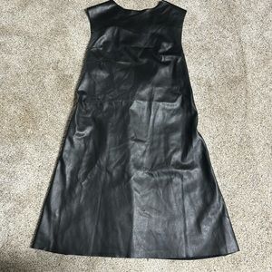 Zara | Dresses | Zara Faux Leather Mini Dress Small Party Mini Sexy Lace Up  Back Skater Style | Poshmark